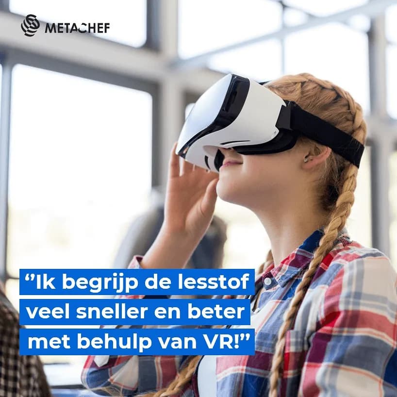 Student met VR Library van MetaChef